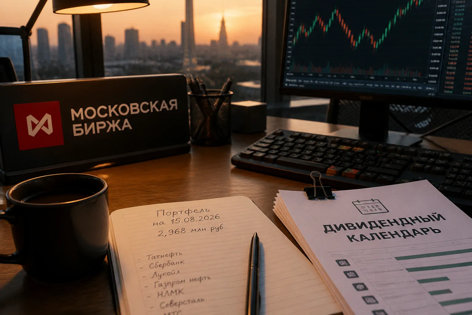 💼 Мой портфель акций на 15 августа 2026. 2,968 млн рублей. Покупка акций под пассивный доход